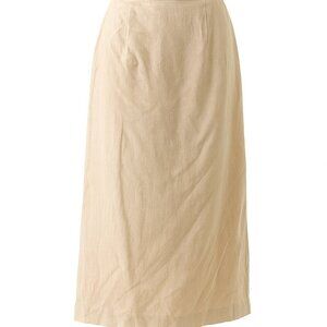 Marie St. Claire Vintage Beige Rayon Pencil Midi Skirt – Size 12.